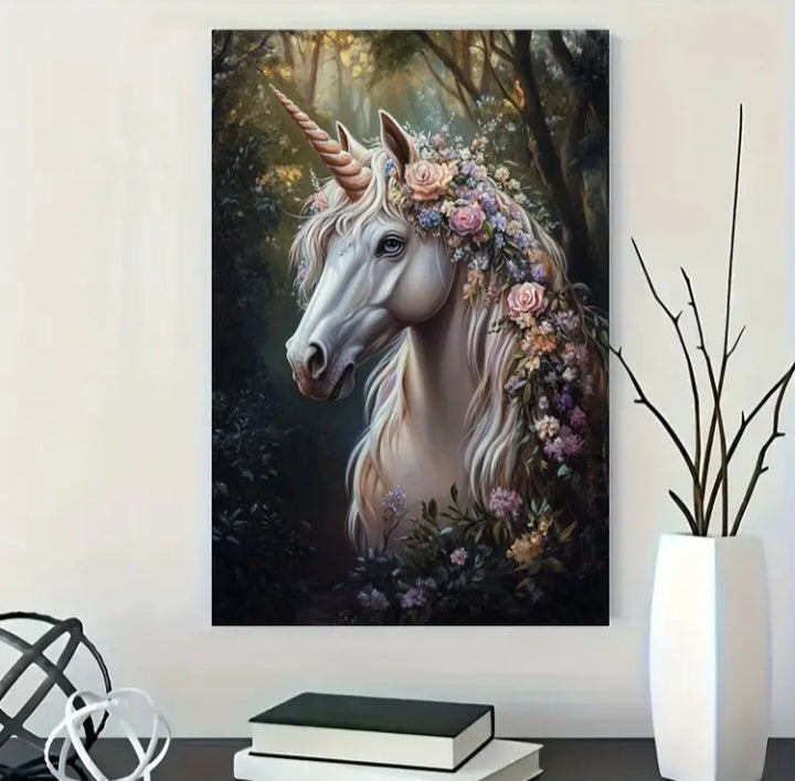 Impression de licorne sur toile