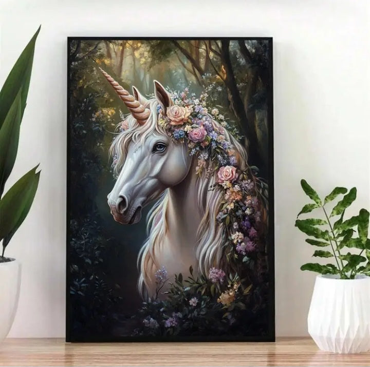 Impression de licorne sur toile