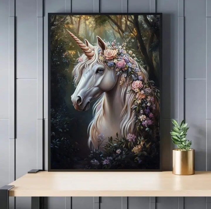 Impression de licorne sur toile
