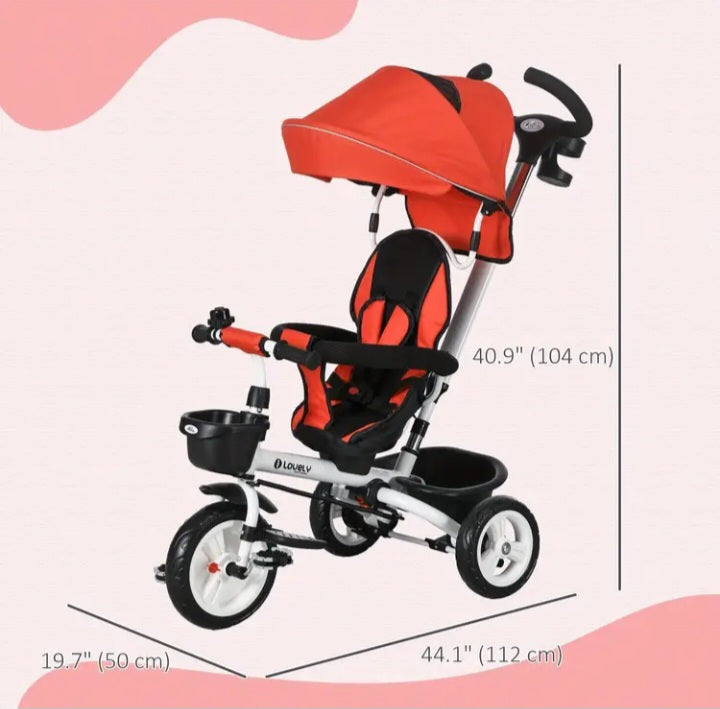 Vélo-poussette 6 en 1 pour enfant