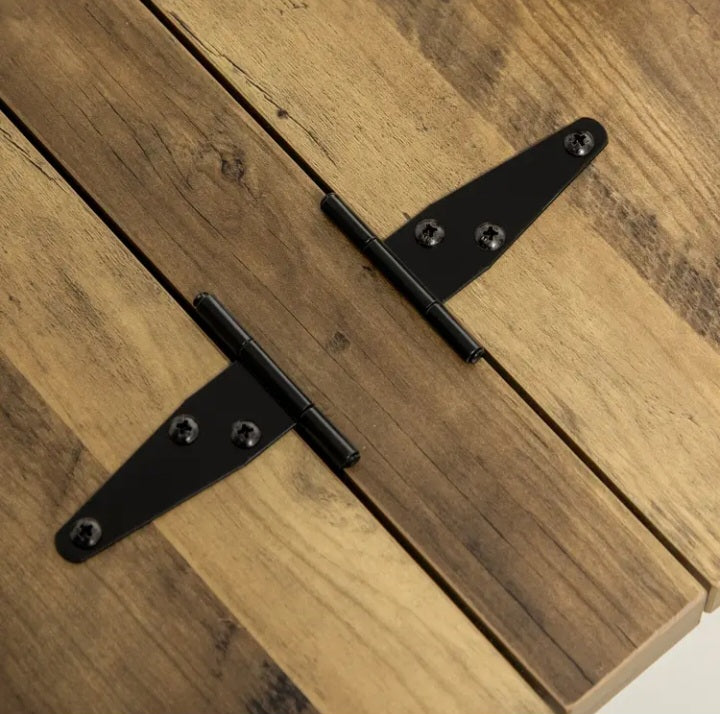 Table basse à vaste rangement de style farmhouse