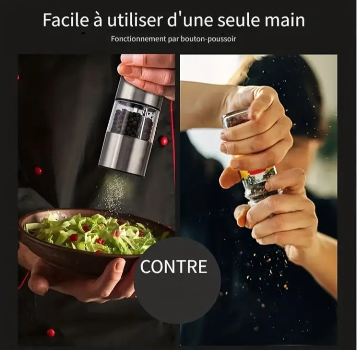 Ensemble de moulins à sel et à poivre électriques
