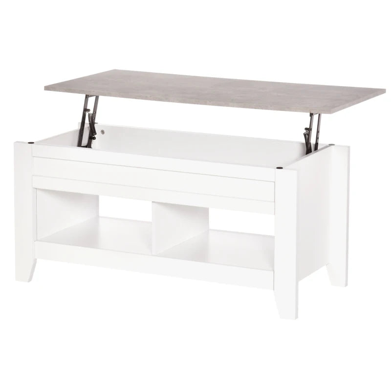 Table basse à rangement avec plateau relevable
