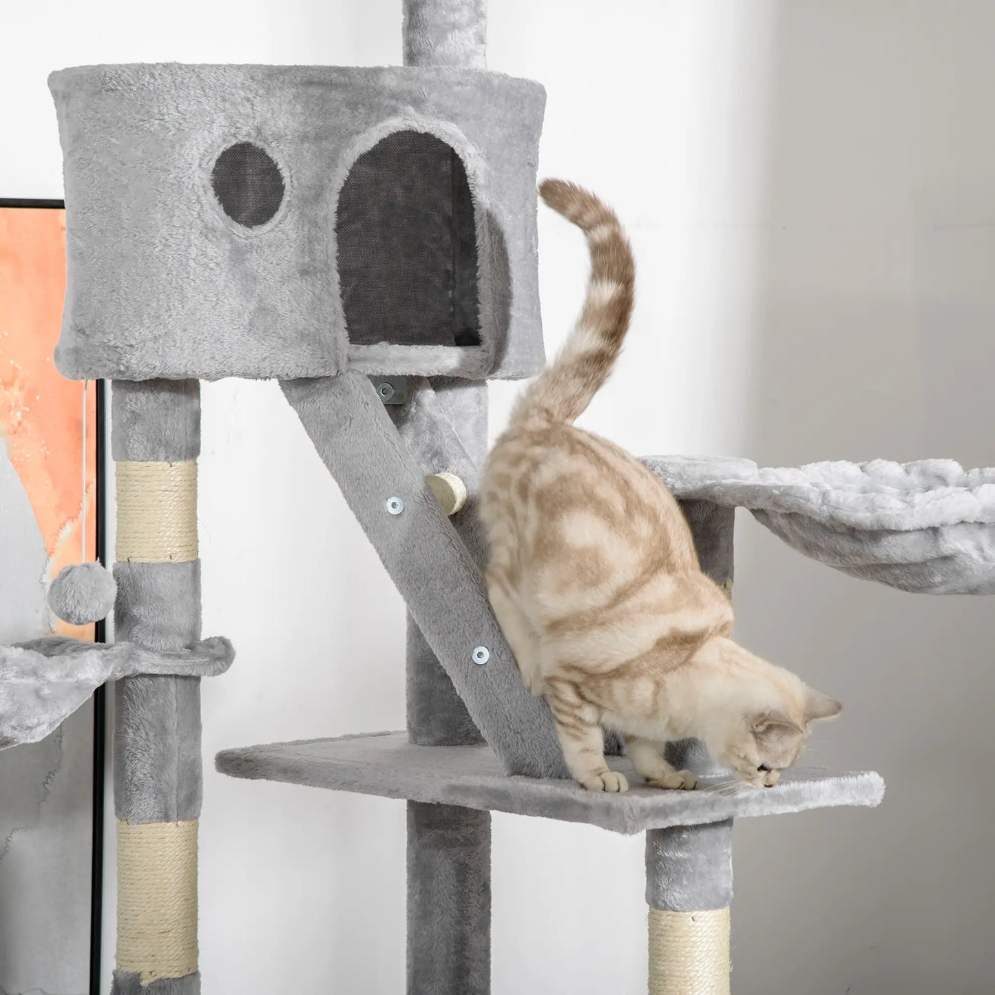 Arbre à chat géant deluxe de 94-102 pouces
