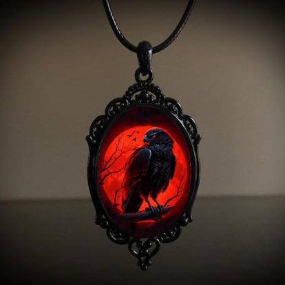 Collier de corbeau gothique