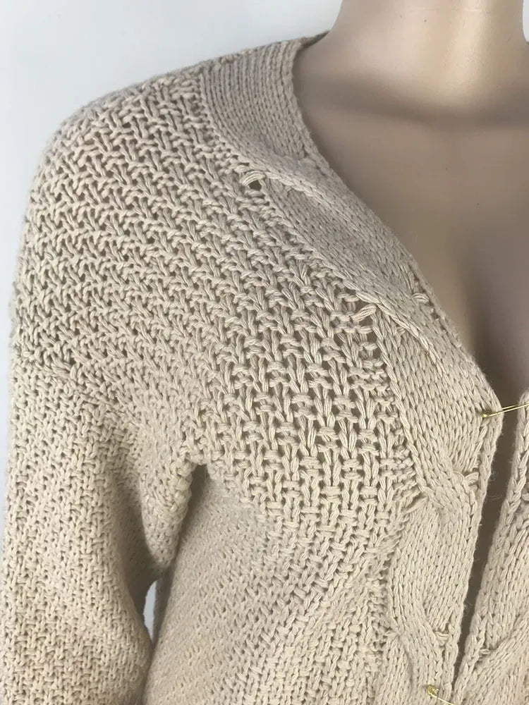 Cardigan long en laine