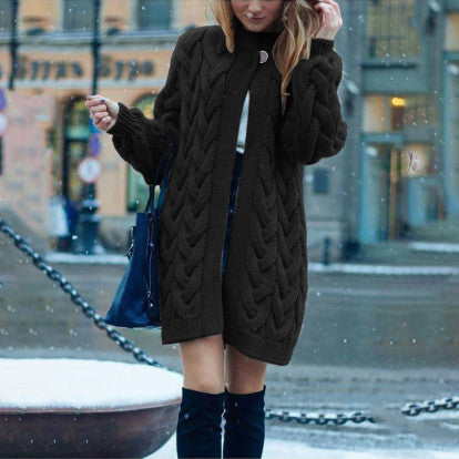 Pull-manteau long à torsades