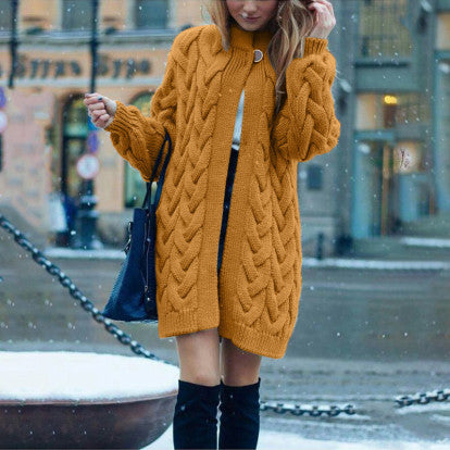Pull-manteau long à torsades