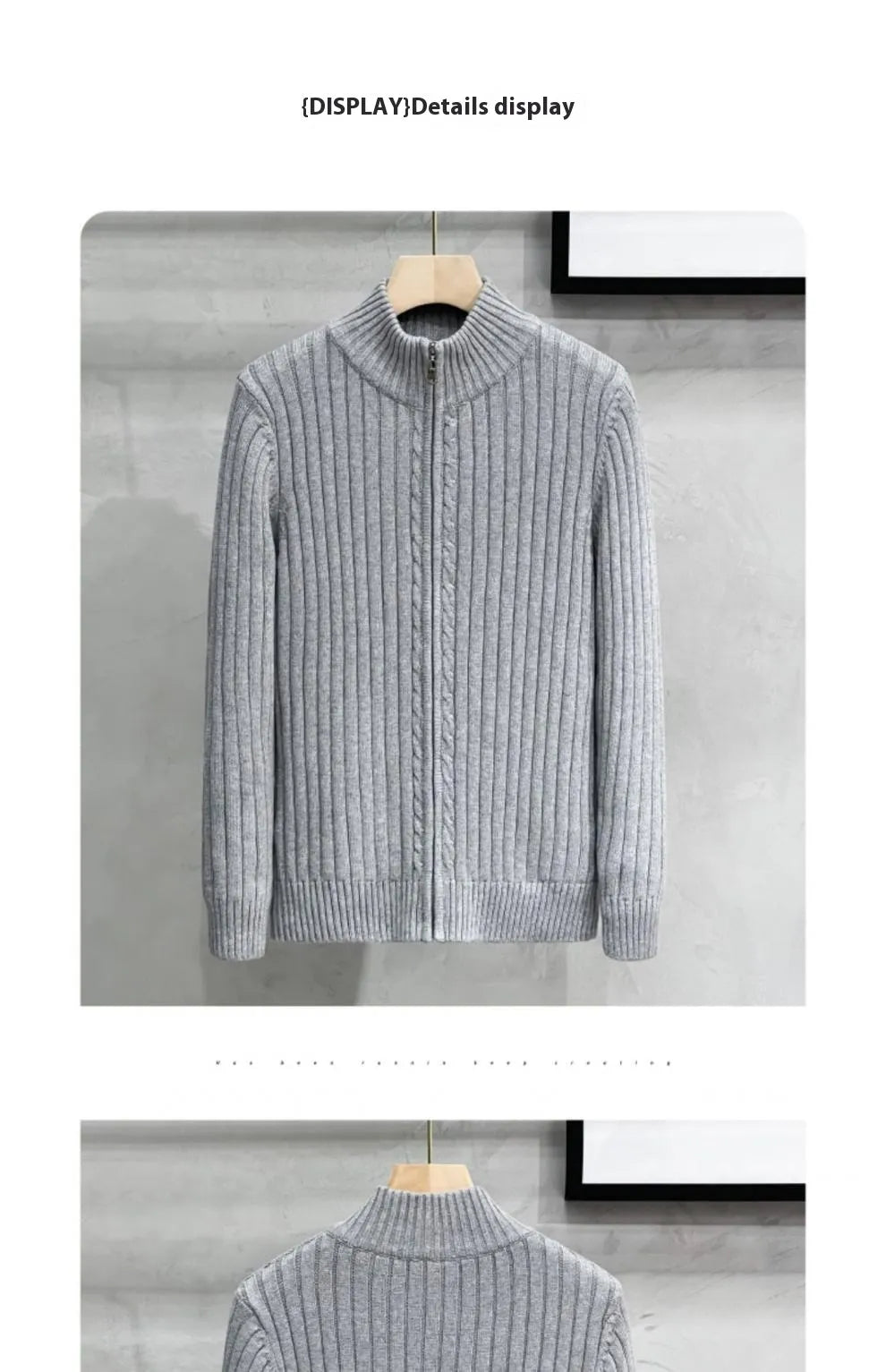 Cardigan à zip en coton pour homme