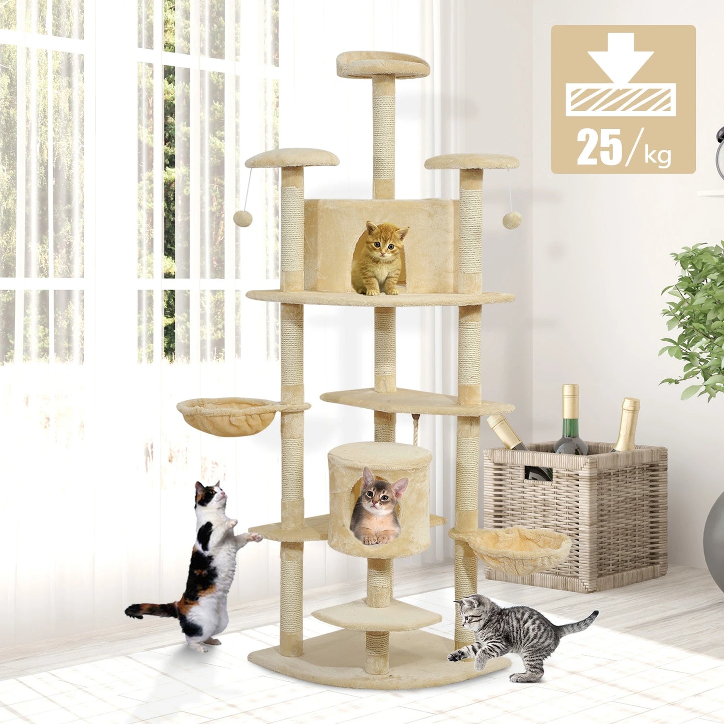 Arbre à chat Pawhut de 79 pouces