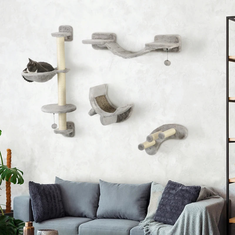 Parcours mural 4 pièces pour chat Pawful