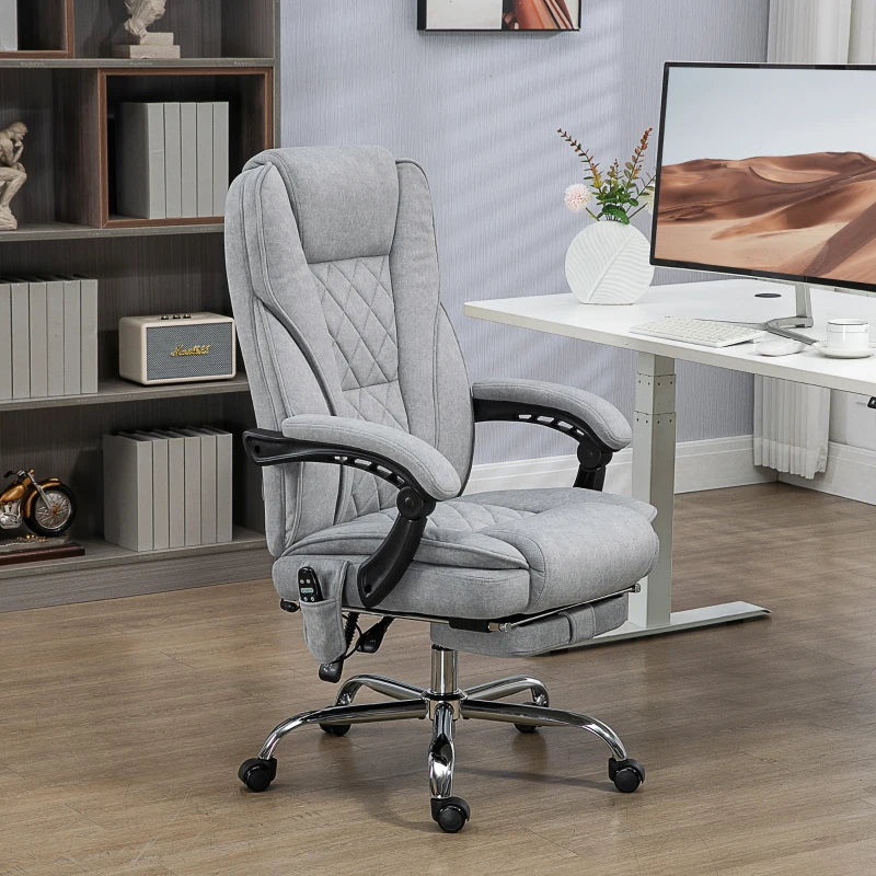 Fauteuil de bureau massant, chauffant, inclinable Vinsetto