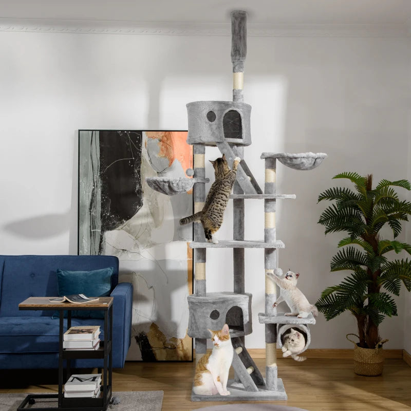 Arbre à chat géant deluxe de 94-102 pouces