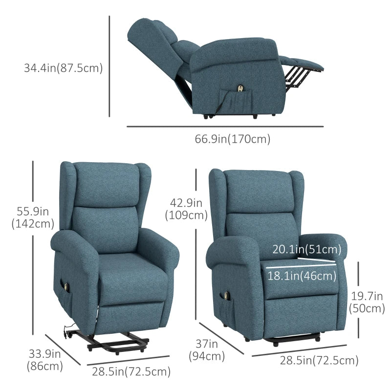 Fauteuil autosouleveur minimaliste à télécommande