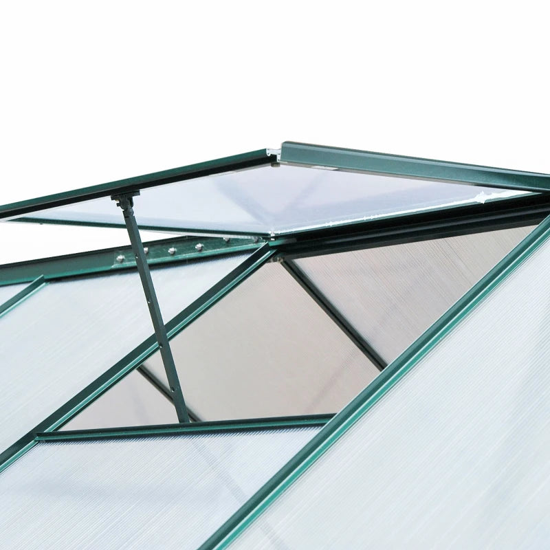 Serre en polycarbonate Outsunny de 6.2 x 8.3 x 6.6 pieds