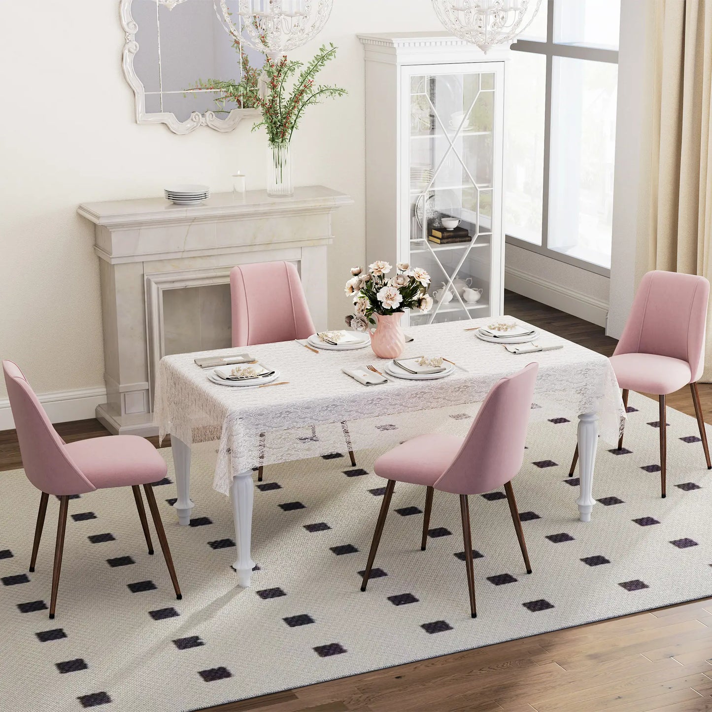 Ensemble de 4 chaises de salle à manger luxueuses