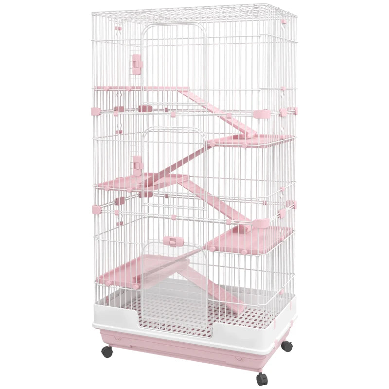 Cage pour petits animaux Pawhut à 6 niveaux