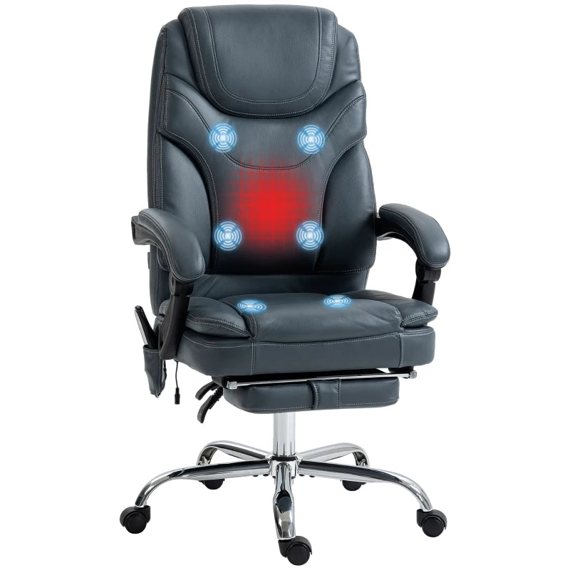 Fauteuil de bureau massant, chauffant, inclinable Vinsetto