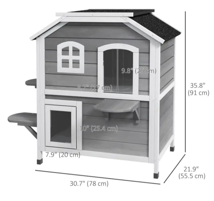Maisonnette extérieure pour chat-s