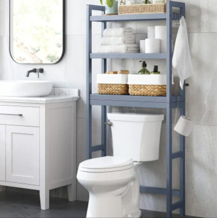 Organisateur de salle de bain au-dessus de la cuvette