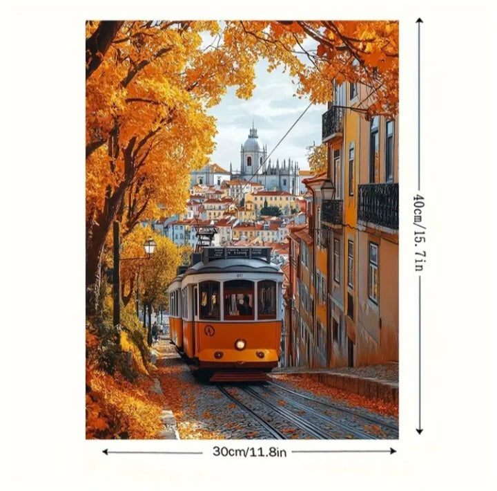 Impression sur canvas Tramway à Lisbonne (12 x 16 po.)
