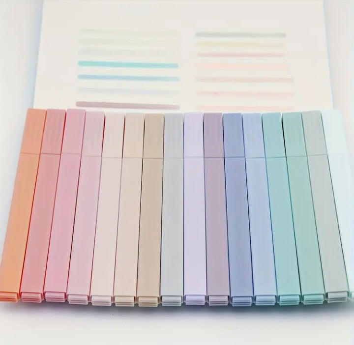 Ensemble de 16 surligneurs pastel