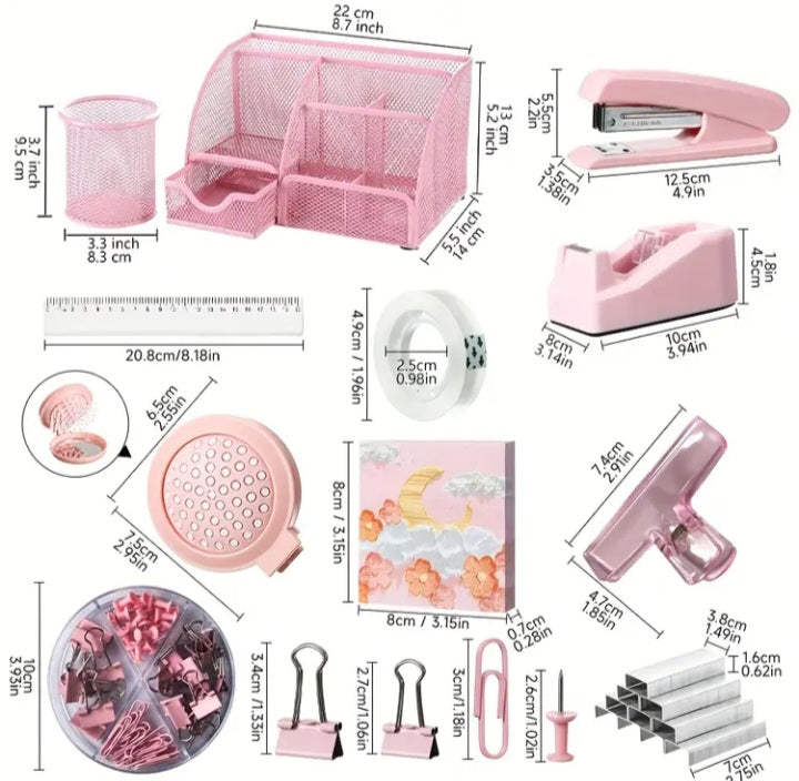 Ensemble d'articles de bureau