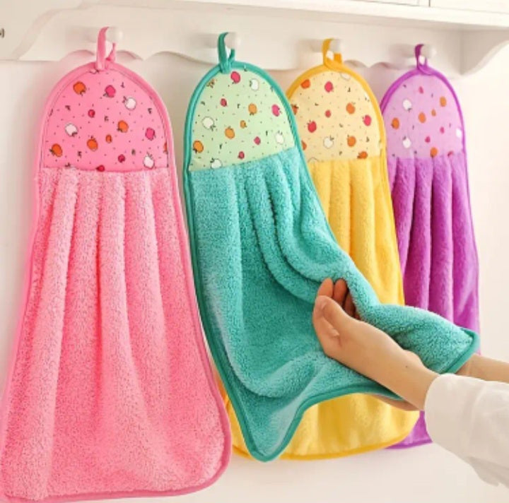 Ensemble de 3 serviettes à main à motif fruits (couleurs aléatoires)