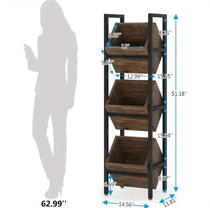 Support à paniers polyvalent à 3 niveaux