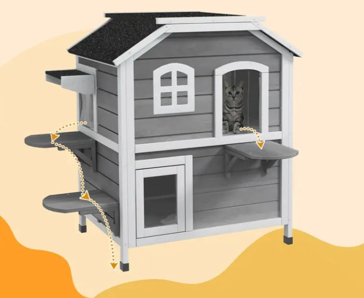 Maisonnette extérieure pour chat-s
