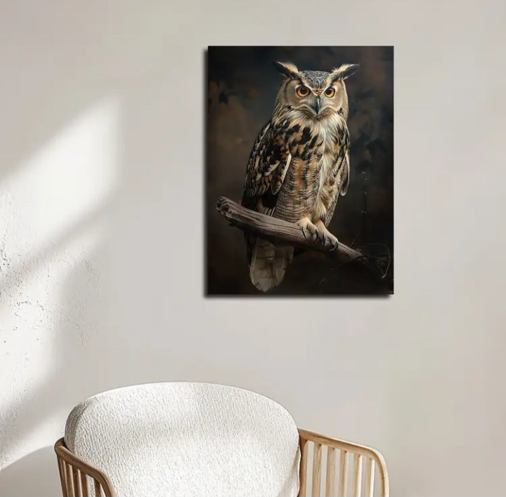 Impression sur toile Le Grand duc 12 x 16 po.