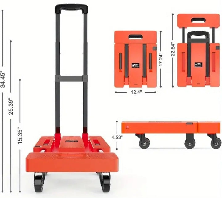 Petit chariot de manutention pliable d'une capacité de 500 lbs