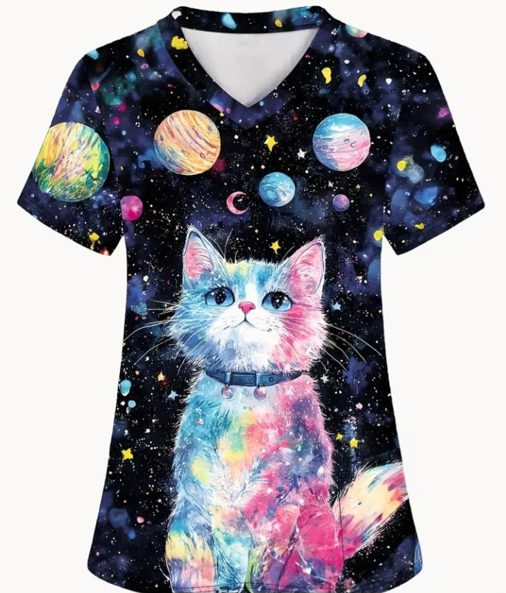 Haut d'uniforme Chat cosmique