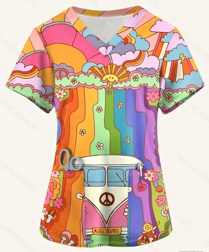 Haut d'uniforme Flower Power