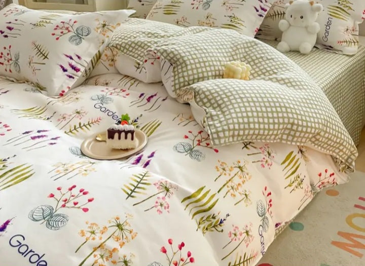 Ensemble de housse de couette Jardin de Gardenia