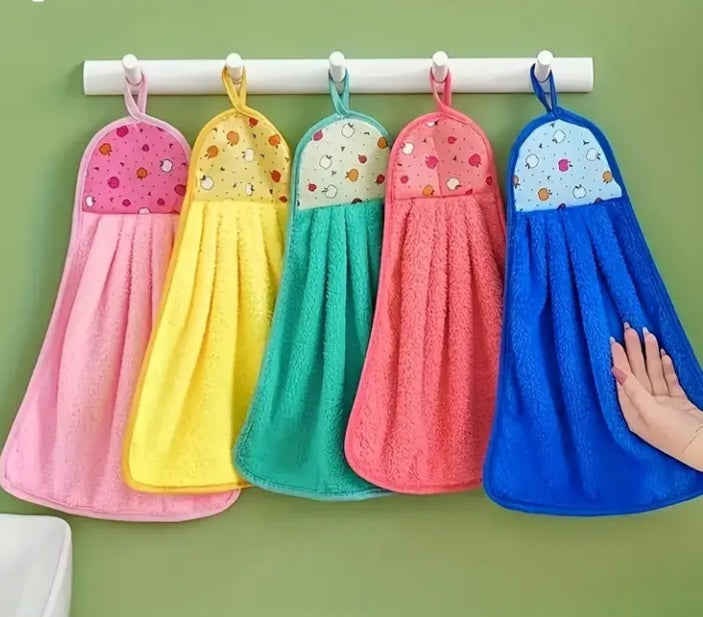 Ensemble de 3 serviettes à main à motif fruits (couleurs aléatoires)