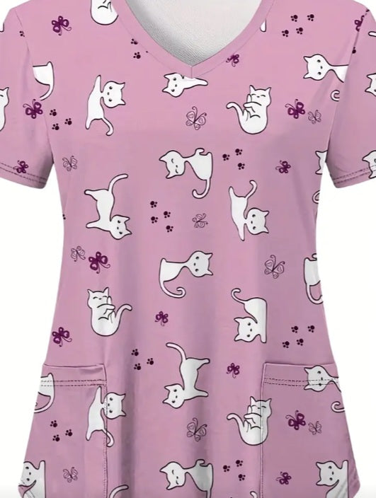 Haut d'uniforme Chat blanc