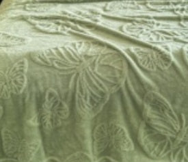 Couverture en coton brossé à motif papillons