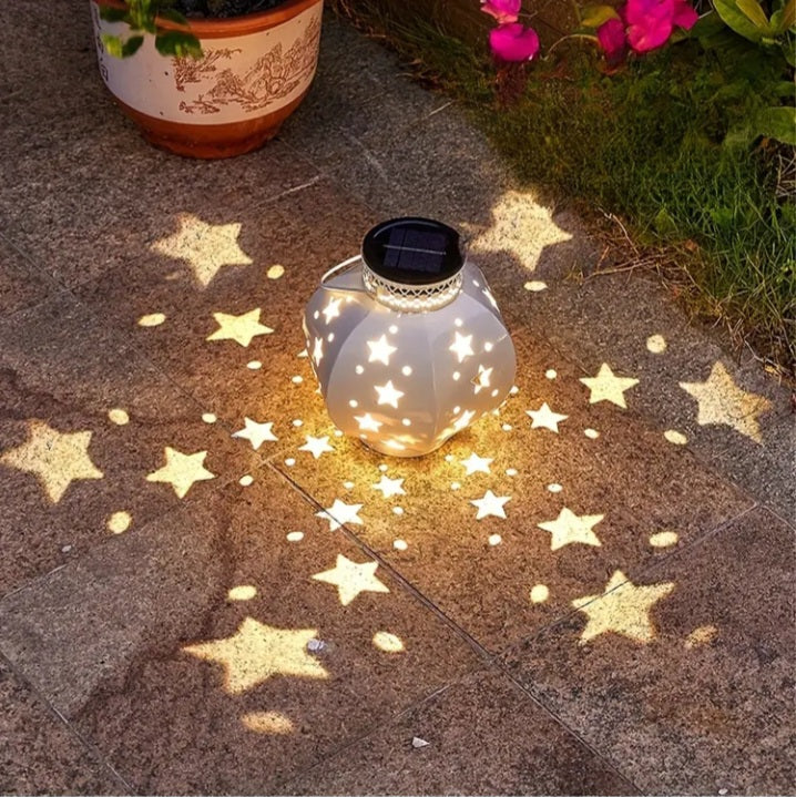 Lampe solaire à projecteur d'étoiles