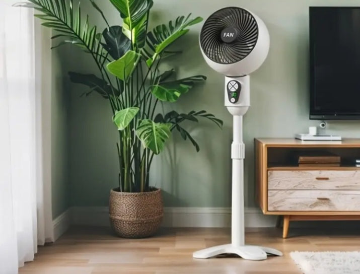 Ventilateur sur pied à alimentation USB avec télécommande