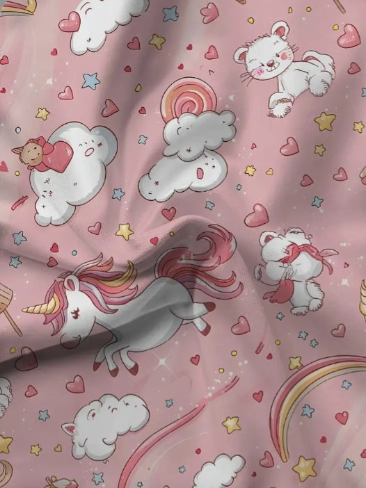 Haut d'uniforme à motif licornes