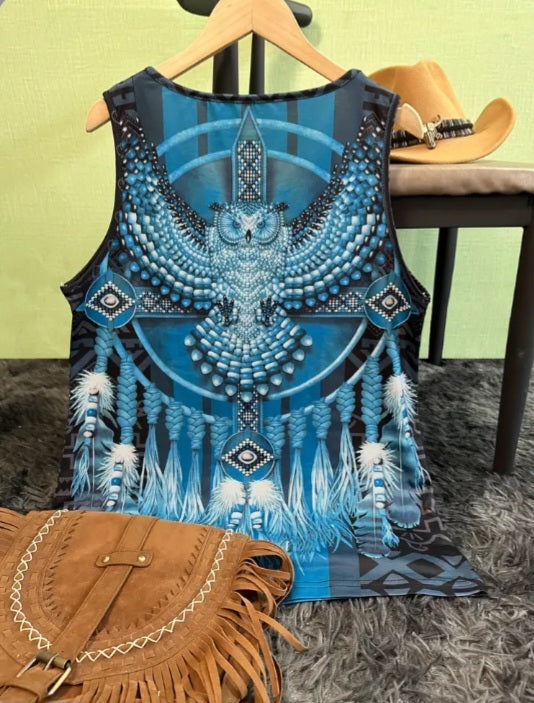 Camisole imprimée à motif Chouette