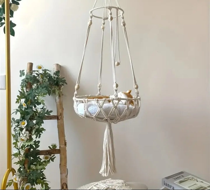 Hamac pour chat tissé