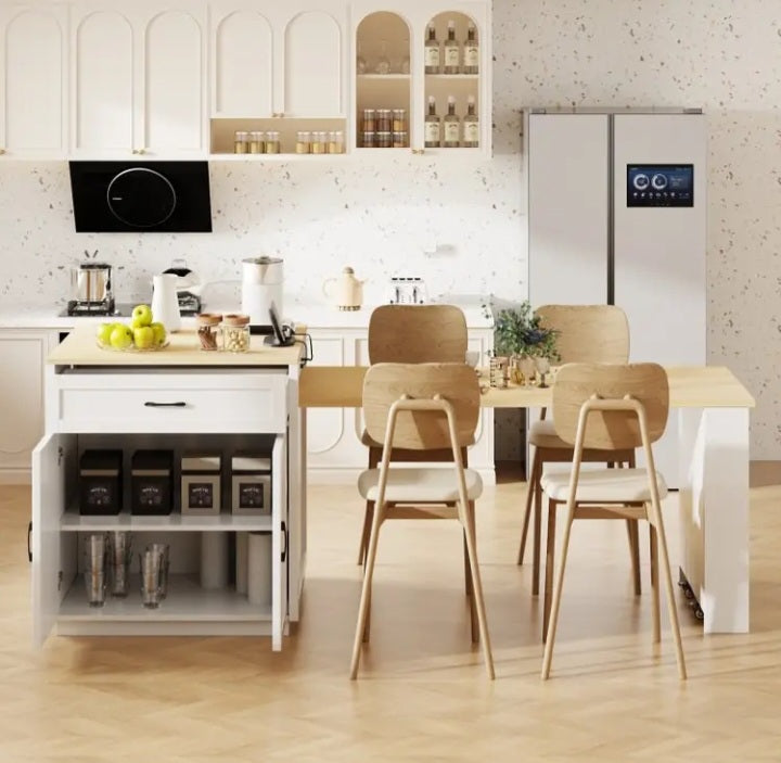 Îlot de cuisine de 82.7 po. avec table extensible