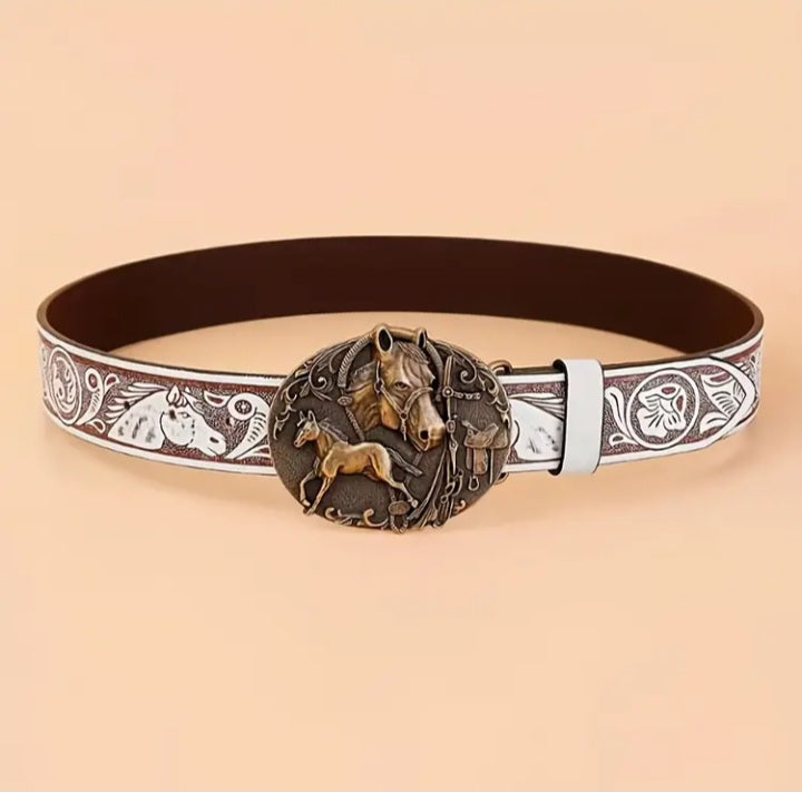 Ceinture avec boucles de chevaux