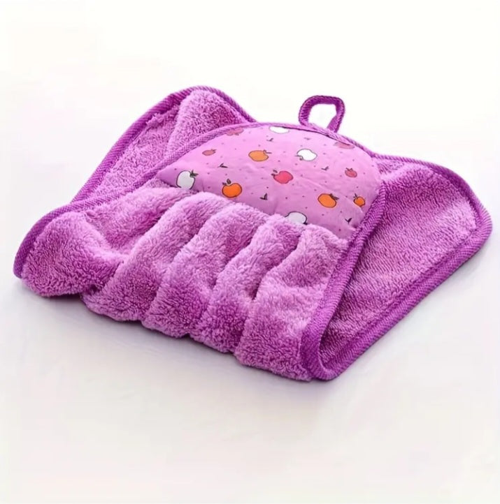 Ensemble de 3 serviettes à main à motif fruits (couleurs aléatoires)