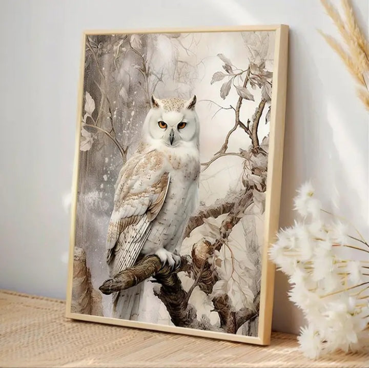 Impression sur toile Chouette blanche