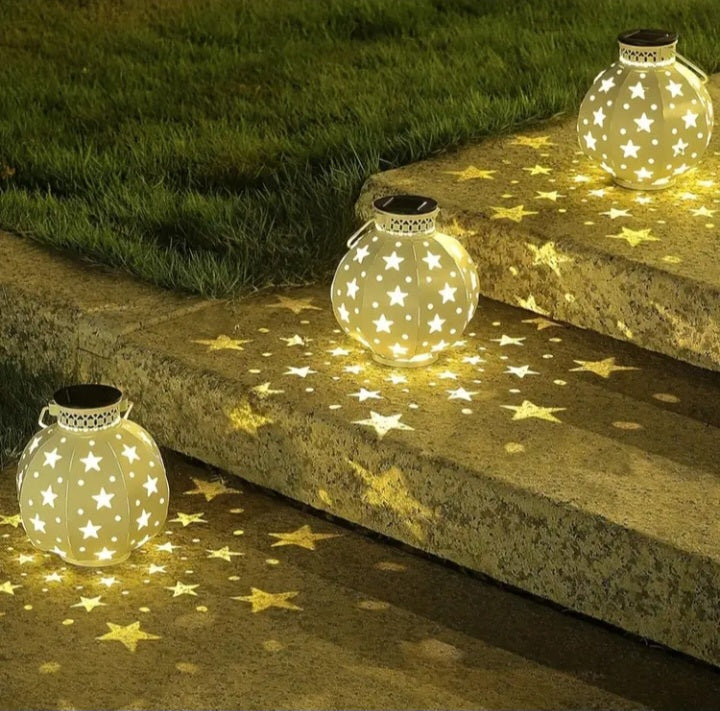 Lampe solaire à projecteur d'étoiles