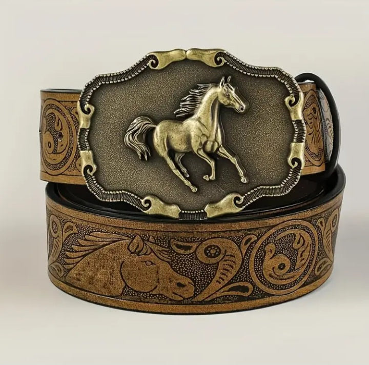 Ceinture avec boucles de chevaux