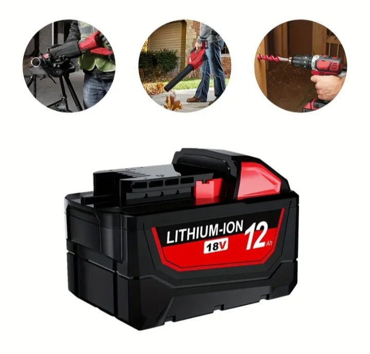 2 batteries lithium-ion 18 v de 12 mAh compatible Milwaukee